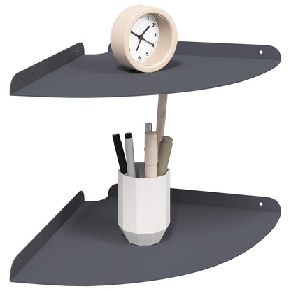 vidaXL Floating Shelf with Shelf 2 pcs Anthracite 30 x 30 x 2 cm