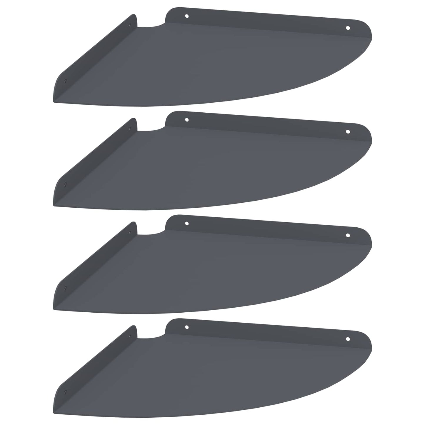 vidaXL Floating Shelf with Shelf 4 pcs Anthracite 30 x 30 x 2 cm