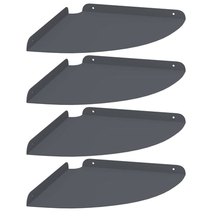 vidaXL Floating Shelf with Shelf 4 pcs Anthracite 30 x 30 x 2 cm