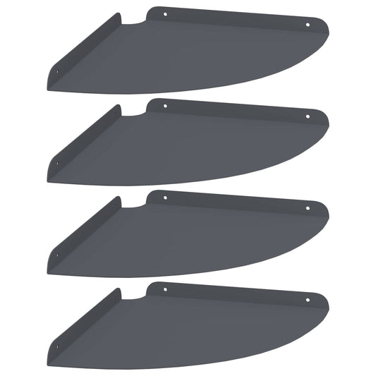vidaXL Floating Shelf with Shelf 4 pcs Anthracite 30 x 30 x 2 cm