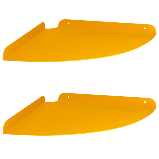 vidaXL Floating Shelf with Shelf 2 pcs Mustard Yellow 30 x 30 x 2 cm