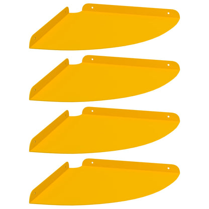 vidaXL Floating Shelf with Shelf 4 pcs Mustard Yellow 30 x 30 x 2 cm