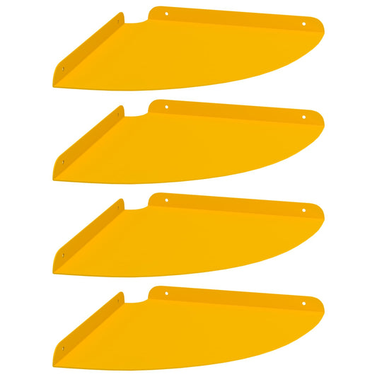 vidaXL Floating Shelf with Shelf 4 pcs Mustard Yellow 30 x 30 x 2 cm
