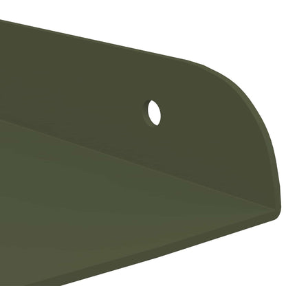vidaXL Floating Shelf with Shelf 2 pcs Olive Green 30 x 30 x 2 cm