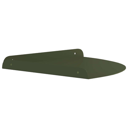 vidaXL Floating Shelf with Shelf 2 pcs Olive Green 30 x 30 x 2 cm