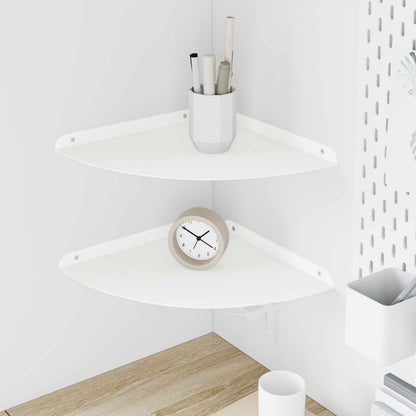 vidaXL Floating Shelf with Shelf 2 pcs White 30 x 30 x 2 cm