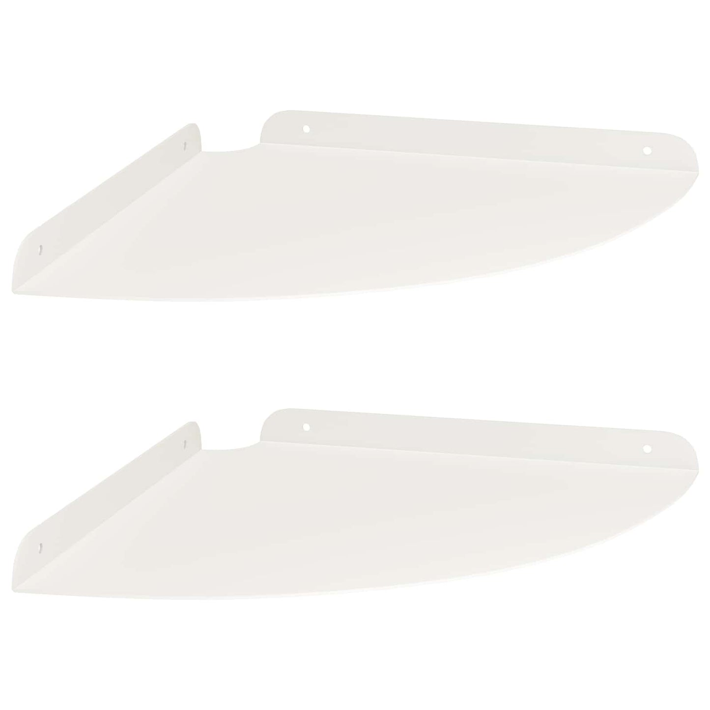 vidaXL Floating Shelf with Shelf 2 pcs White 30 x 30 x 2 cm