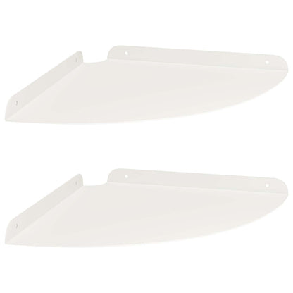 vidaXL Floating Shelf with Shelf 2 pcs White 30 x 30 x 2 cm