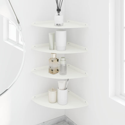 vidaXL Floating Shelf with Shelf 4 pcs White 30 x 30 x 2 cm