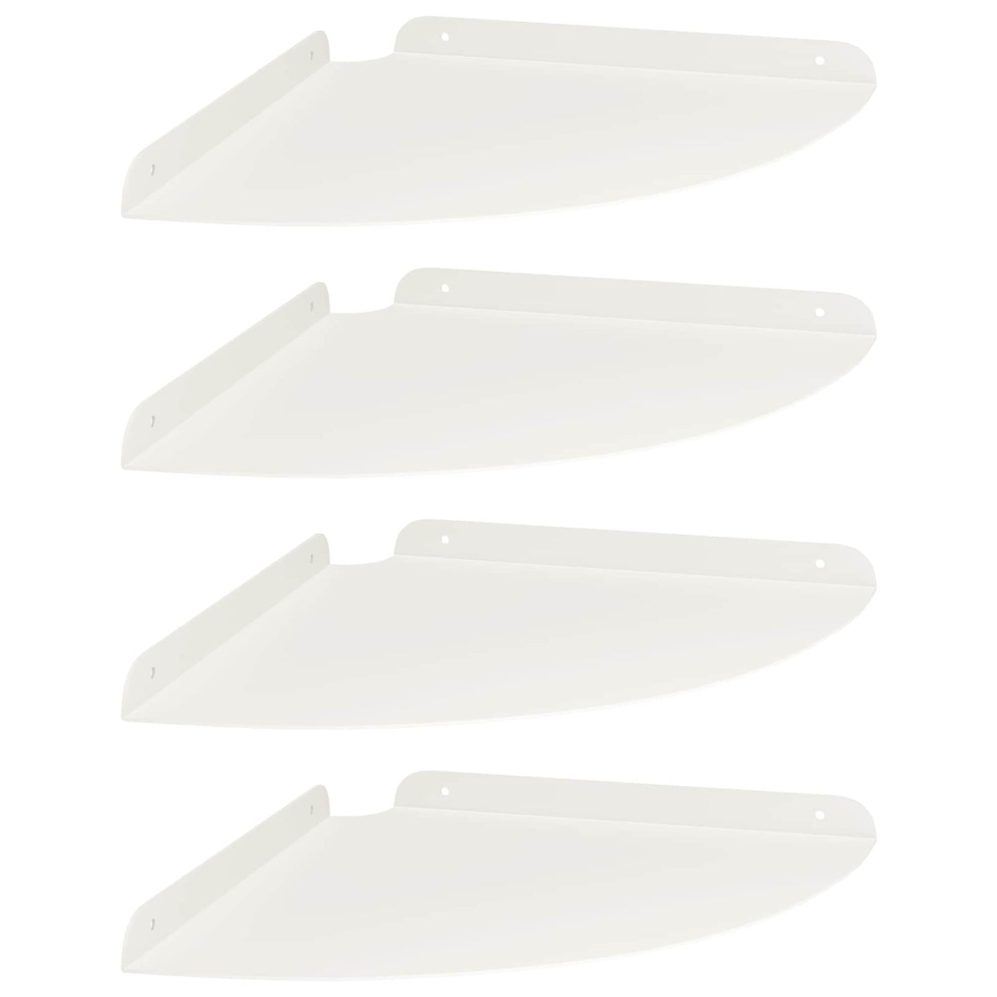 vidaXL Floating Shelf with Shelf 4 pcs White 30 x 30 x 2 cm