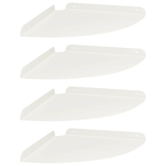 vidaXL Floating Shelf with Shelf 4 pcs White 30 x 30 x 2 cm