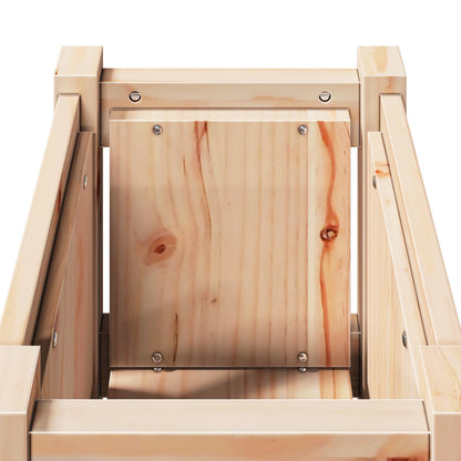 vidaXL Garden Planter Nature 31 x 31 x 70 cm Solid Pine Wood
