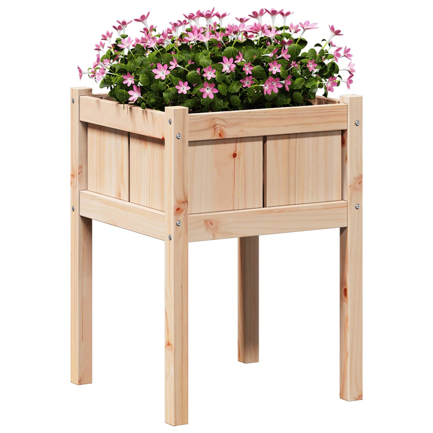 vidaXL Garden Planter Nature 50 x 50 x 70 cm Solid Pine Wood