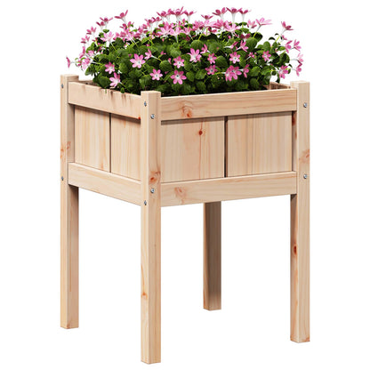 vidaXL Garden Planter Nature 50 x 50 x 70 cm Solid Pine Wood