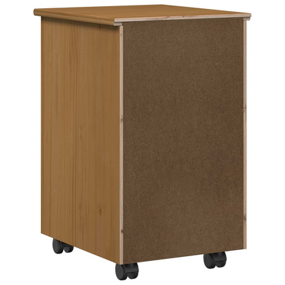 vidaXL Rolling Cabinet MOSS Honey Brown 34 x 39 x 56 cm