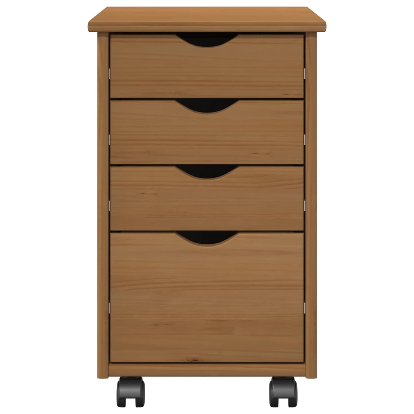 vidaXL Rolling Cabinet MOSS Honey Brown 34 x 39 x 56 cm