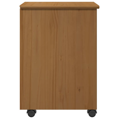 vidaXL Rolling Cabinet MOSS Honey Brown 34 x 39 x 56 cm