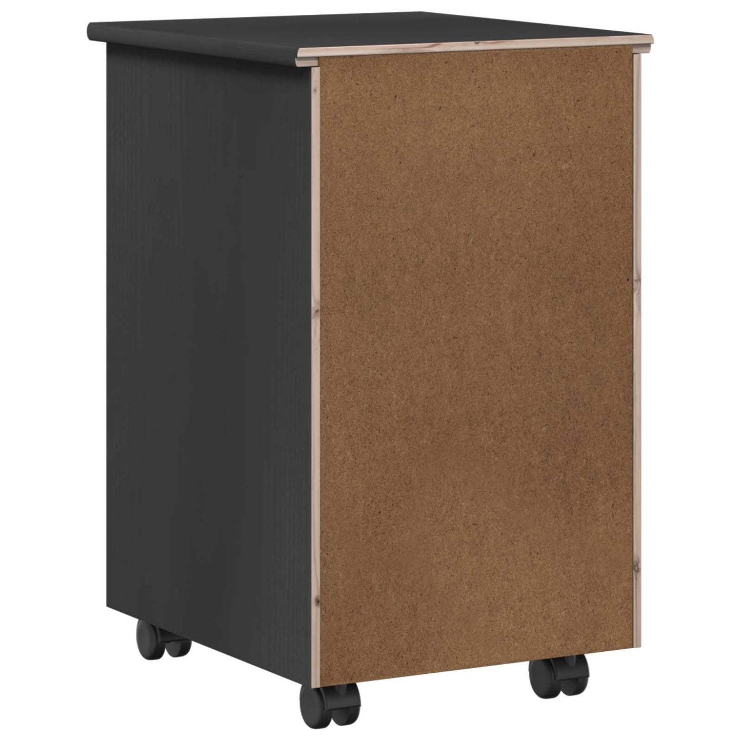 vidaXL Rolling Cabinet with Wheel Grey 34 x 39 x 56 cm Solid Pine Wood