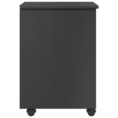 vidaXL Rolling Cabinet with Wheel Grey 34 x 39 x 56 cm Solid Pine Wood