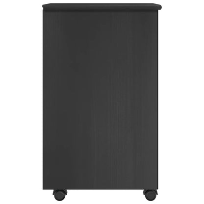 vidaXL Rolling Cabinet Grey 34 x 39 x 65.5 cm Solid Pine Wood