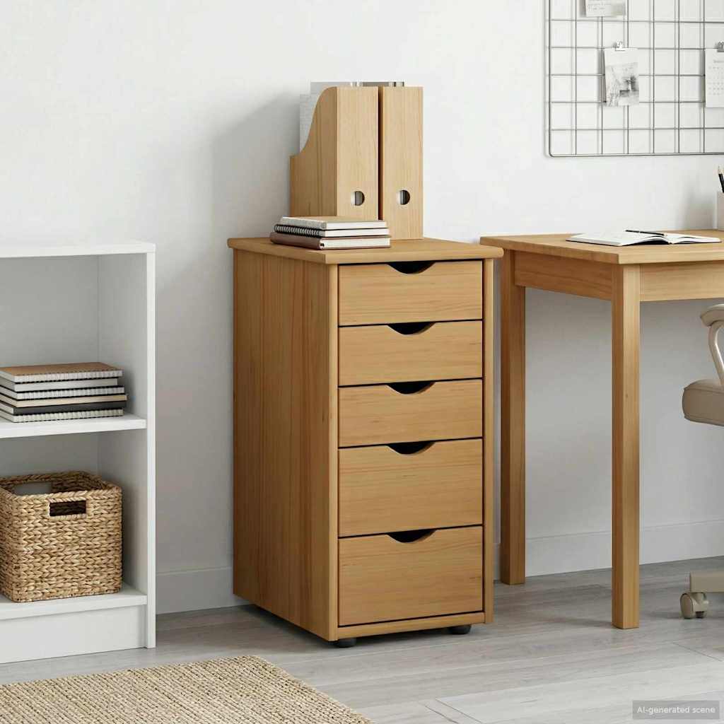 vidaXL Cabinet Honey Brown 34 x 39 x 61.5 cm Solid Pine Wood