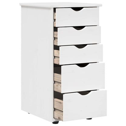 vidaXL Cabinet White 34 x 39 x 61.5 cm Solid Pine Wood
