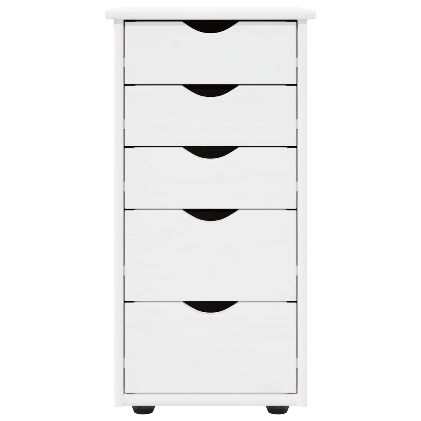 vidaXL Cabinet White 34 x 39 x 61.5 cm Solid Pine Wood