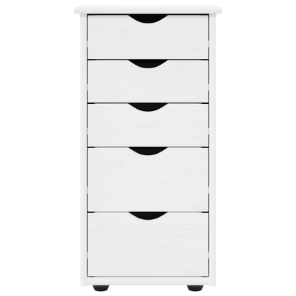 vidaXL Cabinet White 34 x 39 x 61.5 cm Solid Pine Wood