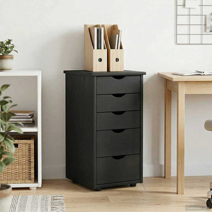 vidaXL Cabinet Grey 34 x 39 x 61.5 cm Solid Pine Wood
