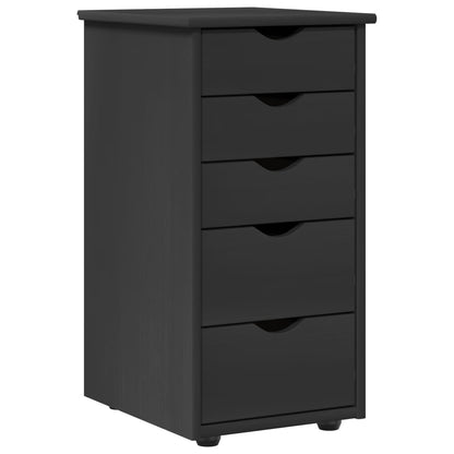 vidaXL Cabinet Grey 34 x 39 x 61.5 cm Solid Pine Wood