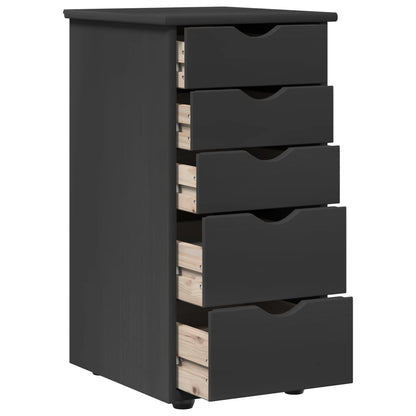 vidaXL Cabinet Grey 34 x 39 x 61.5 cm Solid Pine Wood