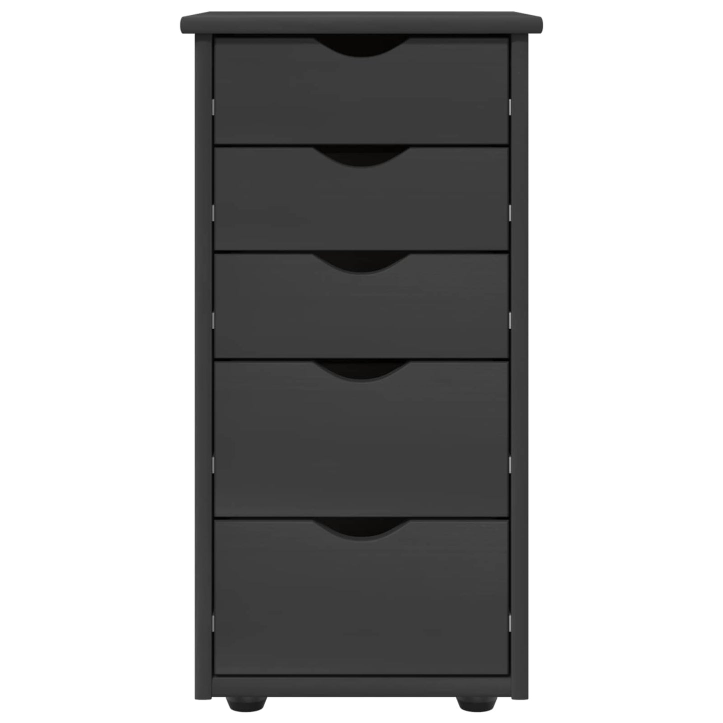vidaXL Cabinet Grey 34 x 39 x 61.5 cm Solid Pine Wood