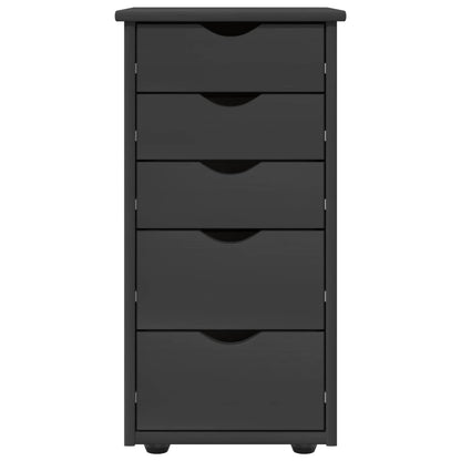 vidaXL Cabinet Grey 34 x 39 x 61.5 cm Solid Pine Wood