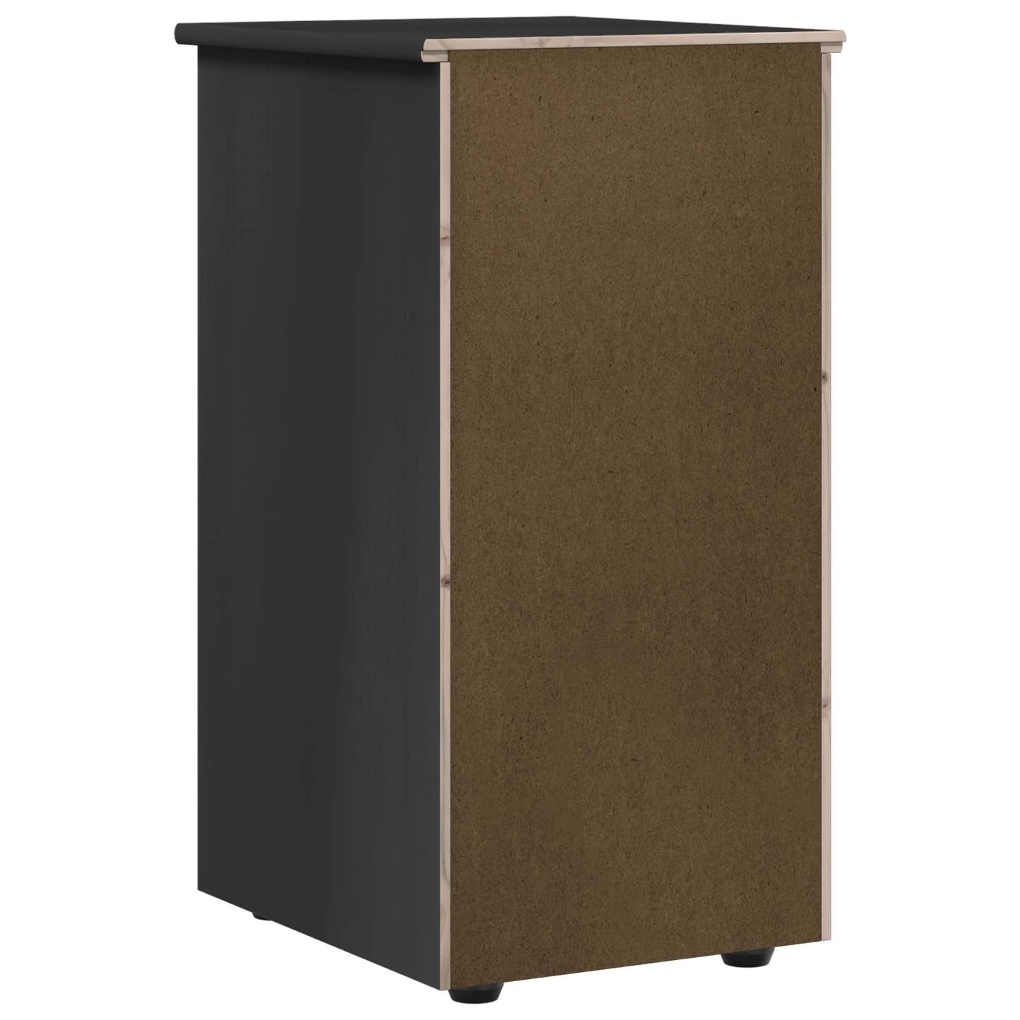 vidaXL Cabinet Black 34 x 39 x 61.5 cm Solid Pine Wood