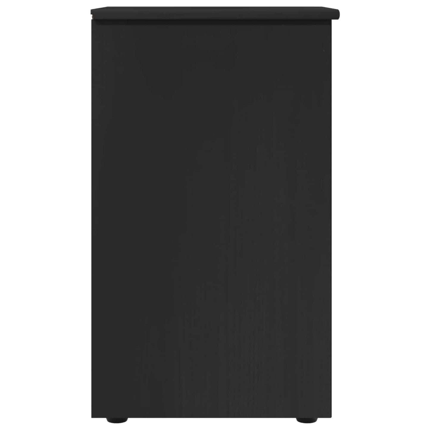 vidaXL Cabinet Black 34 x 39 x 61.5 cm Solid Pine Wood