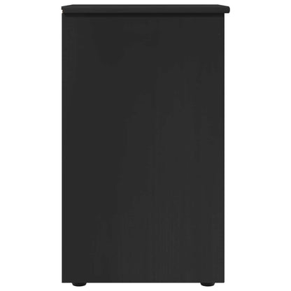 vidaXL Cabinet Black 34 x 39 x 61.5 cm Solid Pine Wood