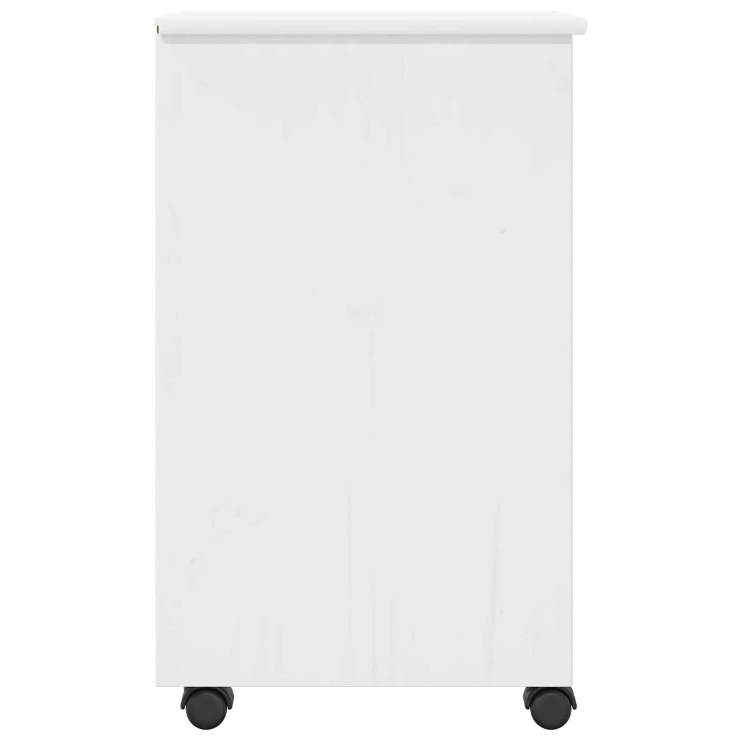 vidaXL Rolling Cabinet White 34 x 39 x 65.5 cm Solid Pine Wood