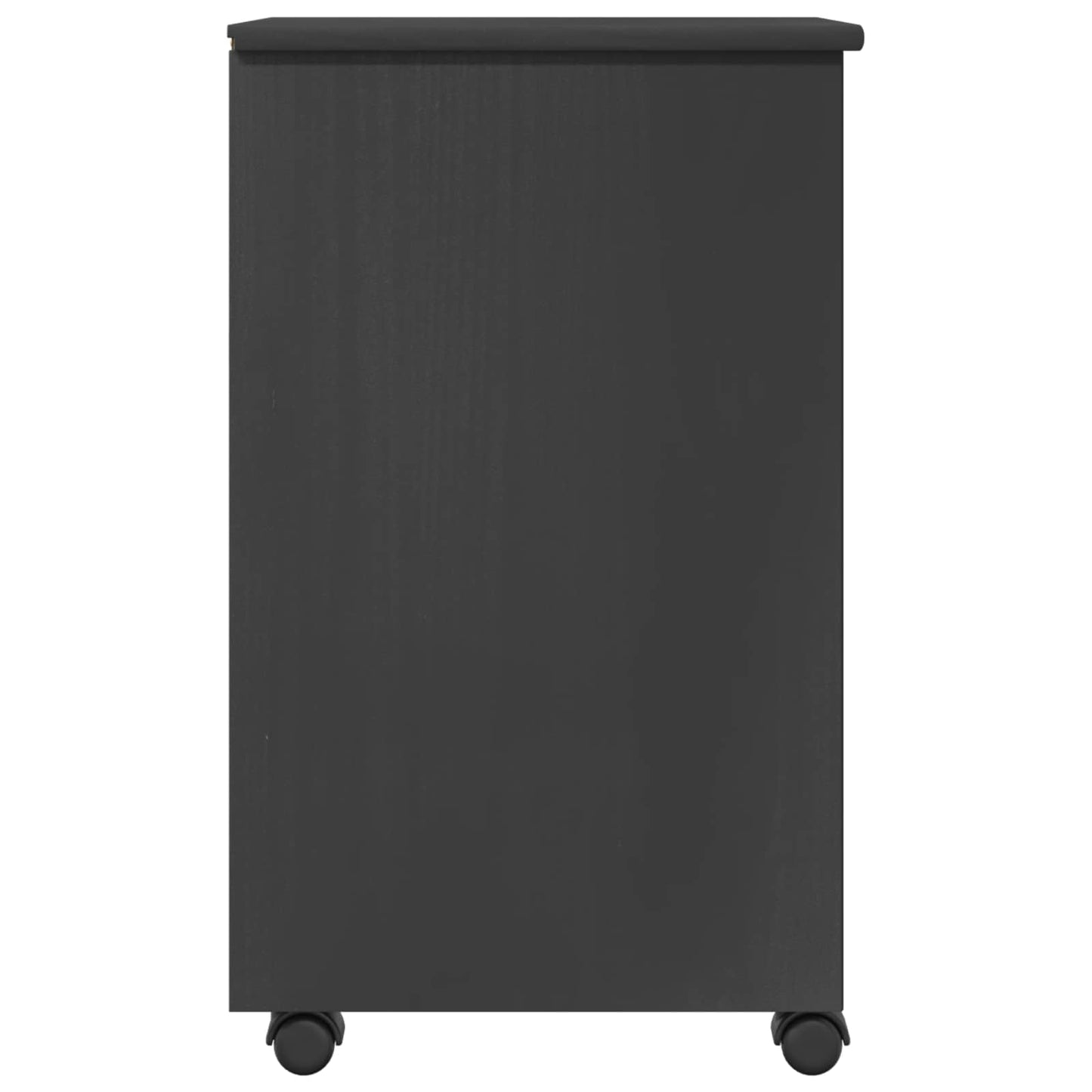 vidaXL Rolling Cabinet Grey 34 x 39 x 65.5 cm Solid Pine Wood