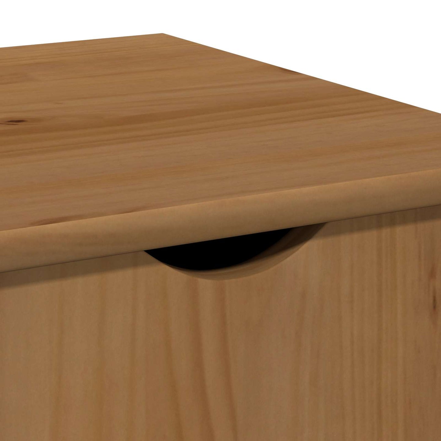 vidaXL Rolling Cabinet Honey Brown 34 x 39 x 65.5 cm Solid Pine Wood