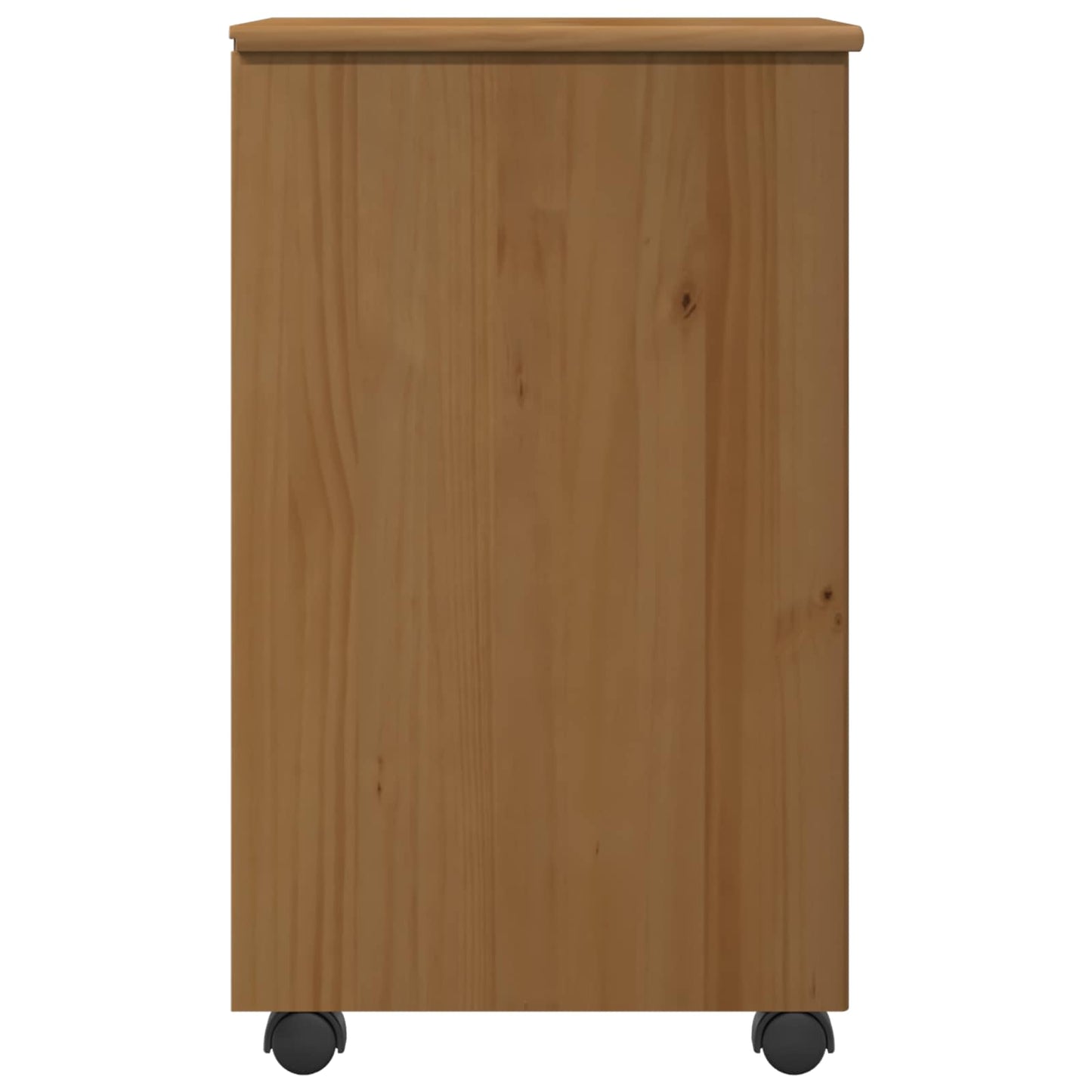 vidaXL Rolling Cabinet Honey Brown 34 x 39 x 65.5 cm Solid Pine Wood