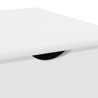 vidaXL Rolling Cabinet White 34 x 39 x 65.5 cm Solid Pine Wood