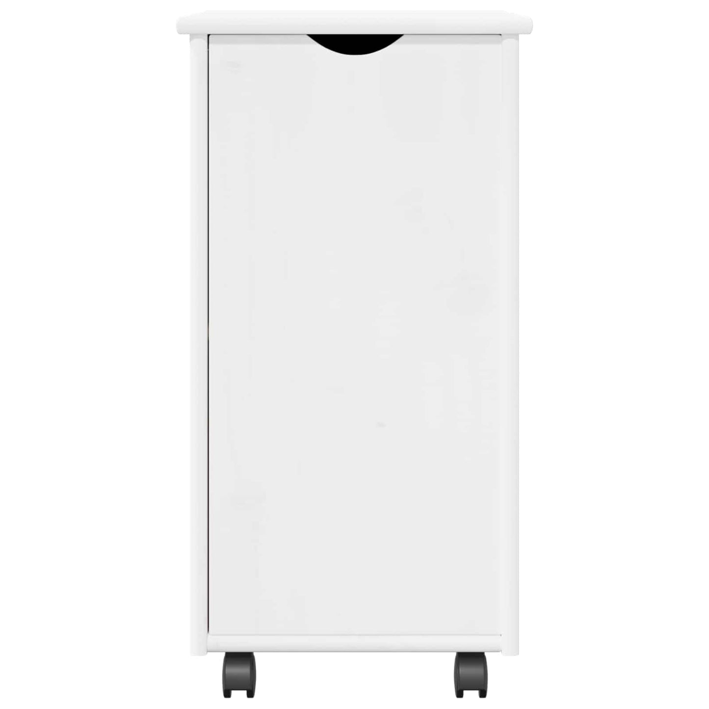 vidaXL Rolling Cabinet White 34 x 39 x 65.5 cm Solid Pine Wood