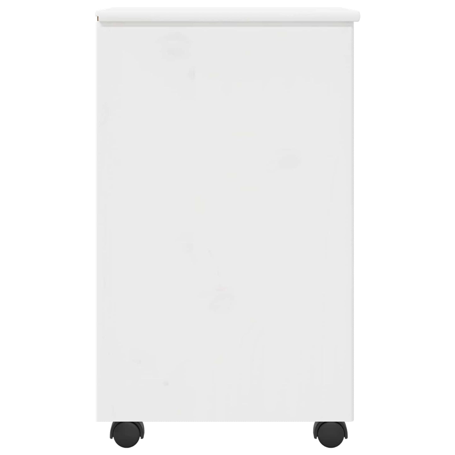 vidaXL Rolling Cabinet White 34 x 39 x 65.5 cm Solid Pine Wood