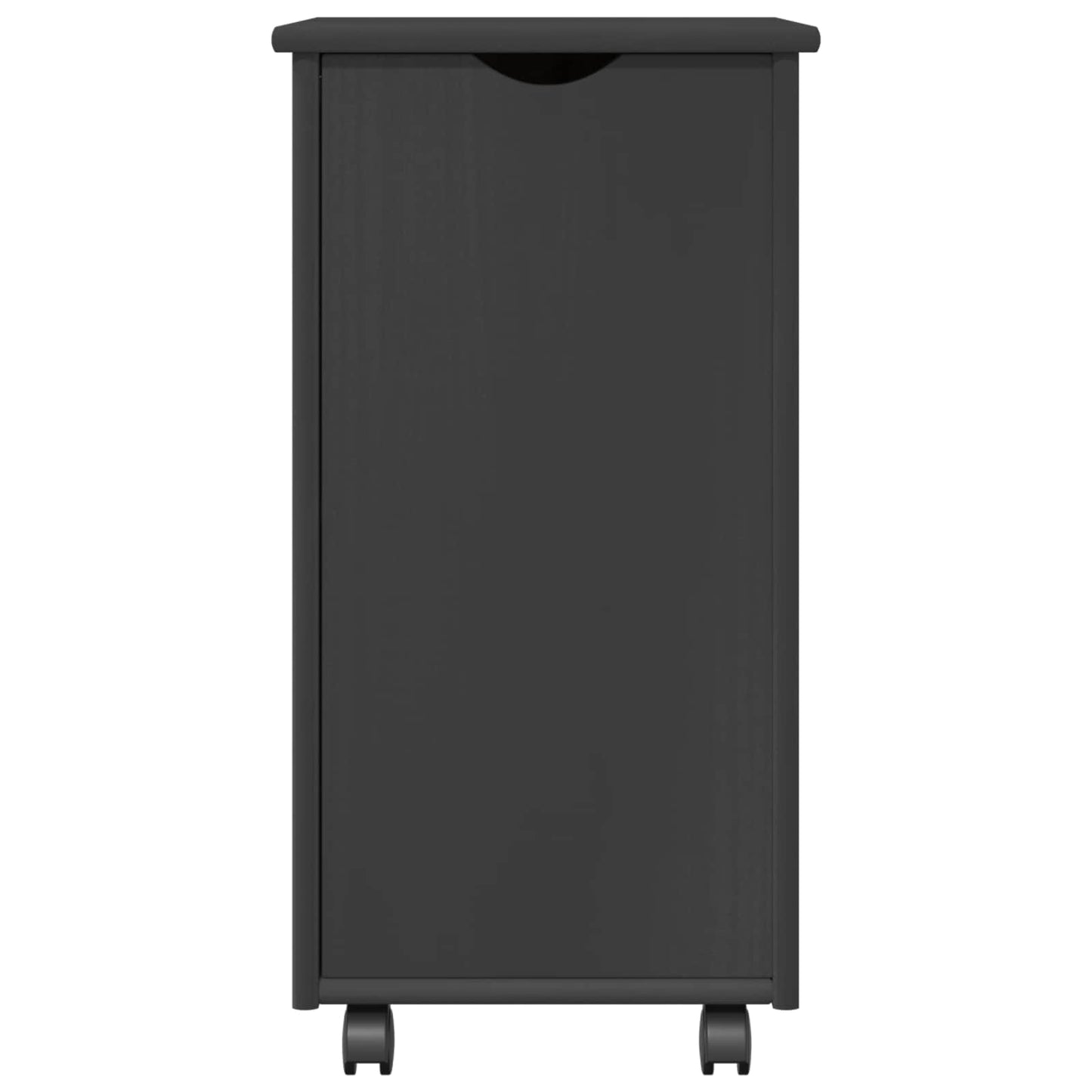 vidaXL Rolling Cabinet Grey 34 x 39 x 65.5 cm Solid Pine Wood