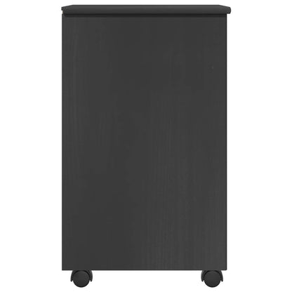 vidaXL Rolling Cabinet Grey 34 x 39 x 65.5 cm Solid Pine Wood