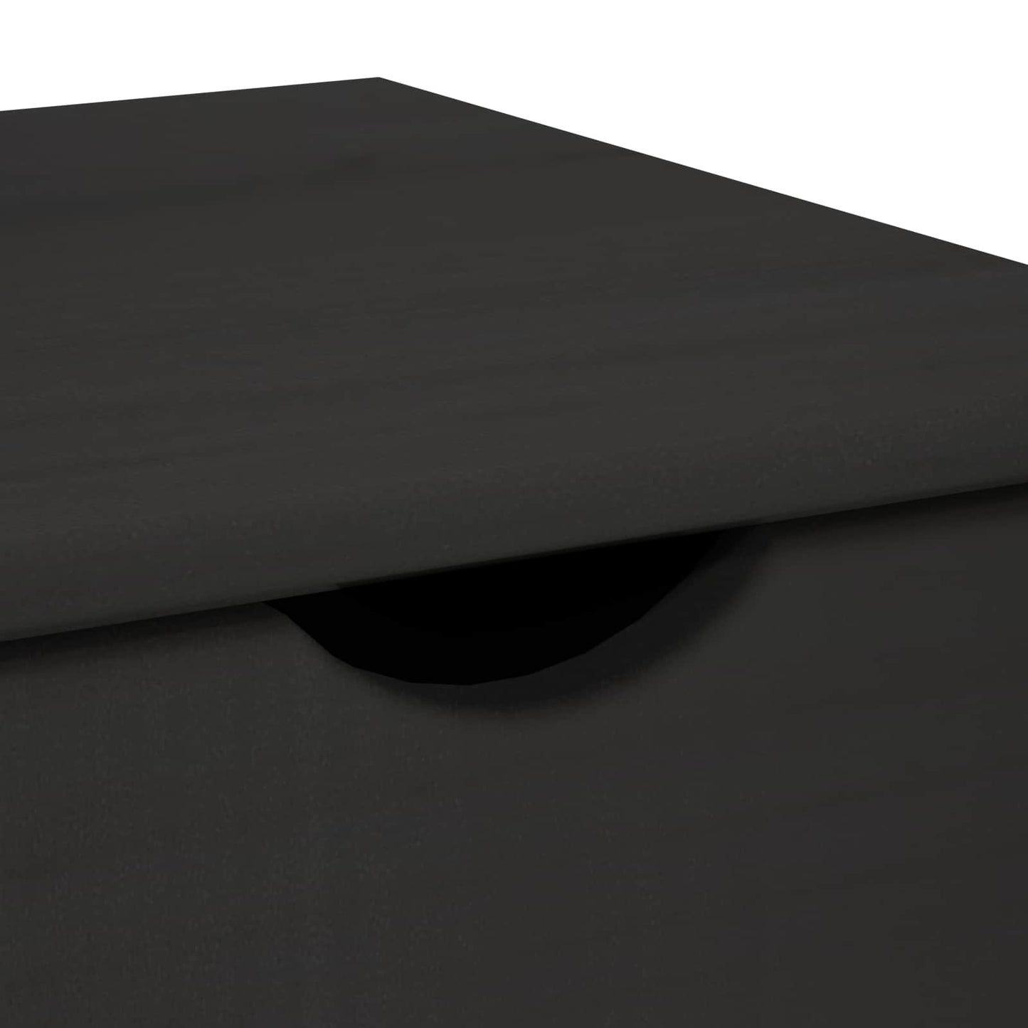 vidaXL Rolling Cabinet Black 34 x 39 x 65.5 cm Solid Pine Wood