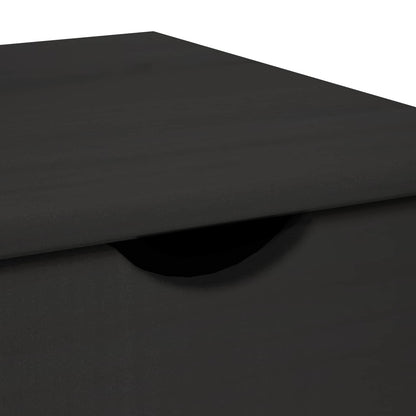 vidaXL Rolling Cabinet Black 34 x 39 x 65.5 cm Solid Pine Wood