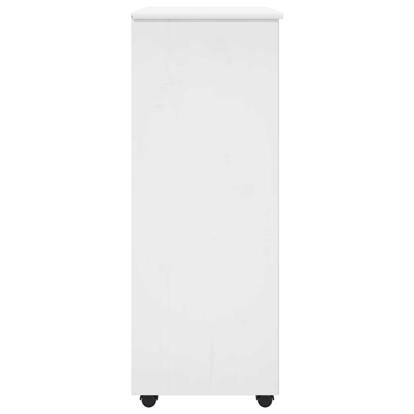 vidaXL Rolling Cabinet White 53 x 39 x 103 cm Solid Pine Wood