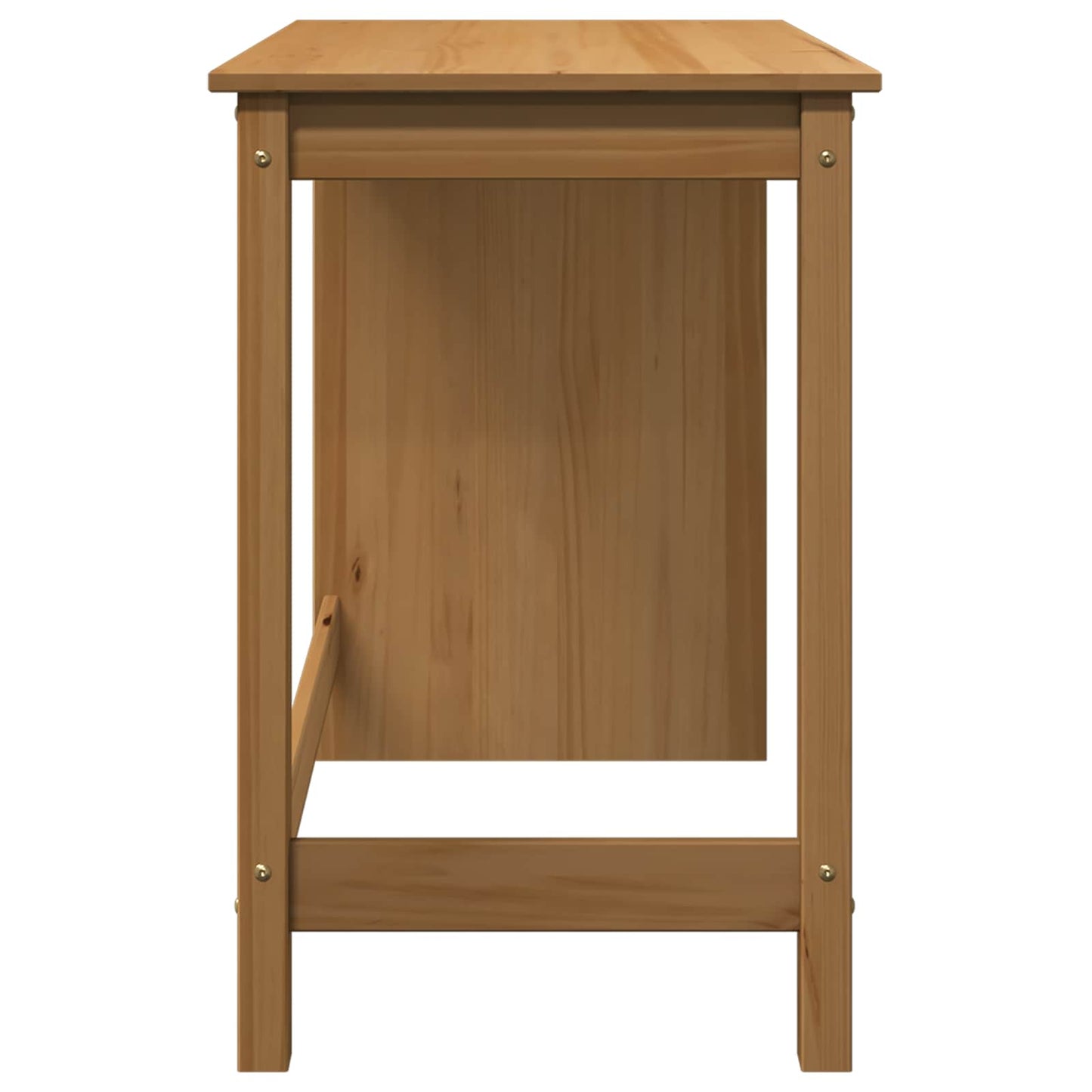 vidaXL Desk Honey Brown 112 x 50 x 75 cm Solid Pine Wood