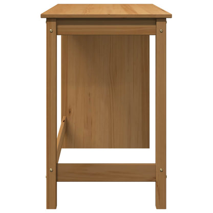 vidaXL Desk Honey Brown 112 x 50 x 75 cm Solid Pine Wood